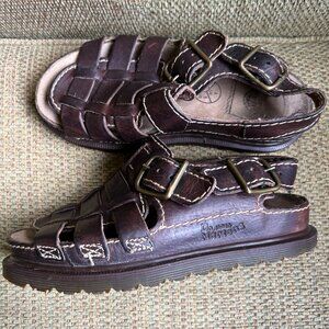 Dr. Marten's Made in England Fisherman Sandals Brown Women's Size 5 (EUC!)